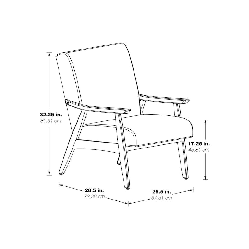 Sillón Mid-Century con Estructura de Madera Maciza – Varios Colores