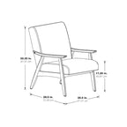 Sillón Mid-Century con Estructura de Madera Maciza – Varios Colores