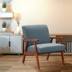 Sillón Mid-Century con Estructura de Madera Maciza – Varios Colores