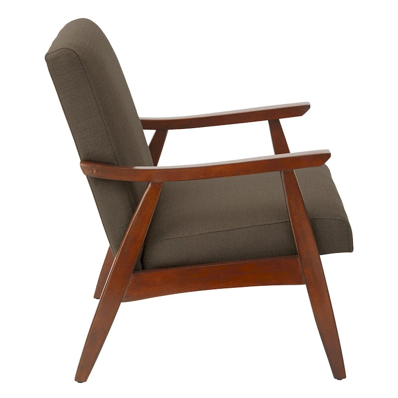 Sillón Mid-Century con Estructura de Madera Maciza – Varios Colores