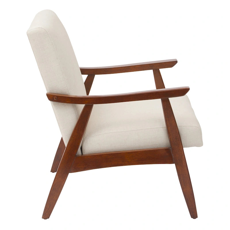 Sillón Mid-Century con Estructura de Madera Maciza – Varios Colores