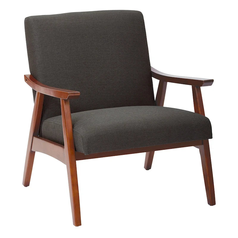 Sillón Mid-Century con Estructura de Madera Maciza – Varios Colores