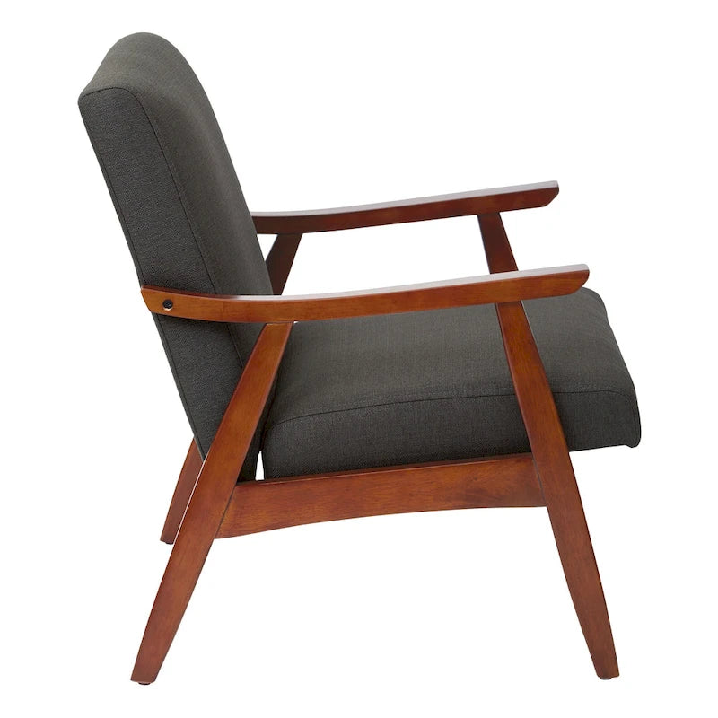 Sillón Mid-Century con Estructura de Madera Maciza – Varios Colores