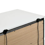 Juego de dormitorio moderno de plataforma de 5 piezas blanco con puertos de carga USB incorporados