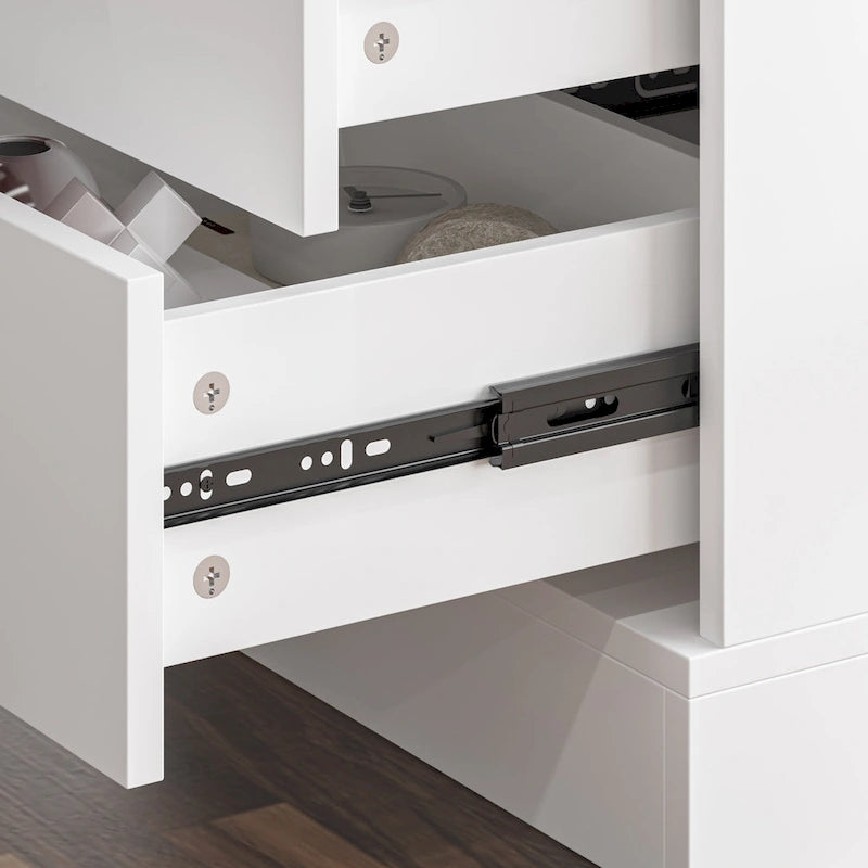 Escritorio de oficina de altura ajustable de 63" – Ergonómico para sentarse y levantarse con almacenamiento