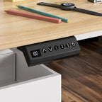 Escritorio de oficina de altura ajustable de 63" – Ergonómico para sentarse y levantarse con almacenamiento