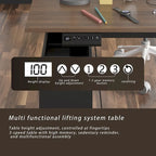 Escritorio de oficina de altura ajustable de 63" – Ergonómico para sentarse y levantarse con almacenamiento