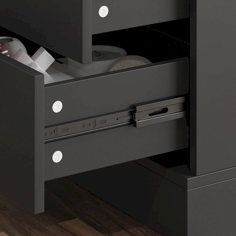 Escritorio de oficina de altura ajustable de 63" – Ergonómico para sentarse y levantarse con almacenamiento