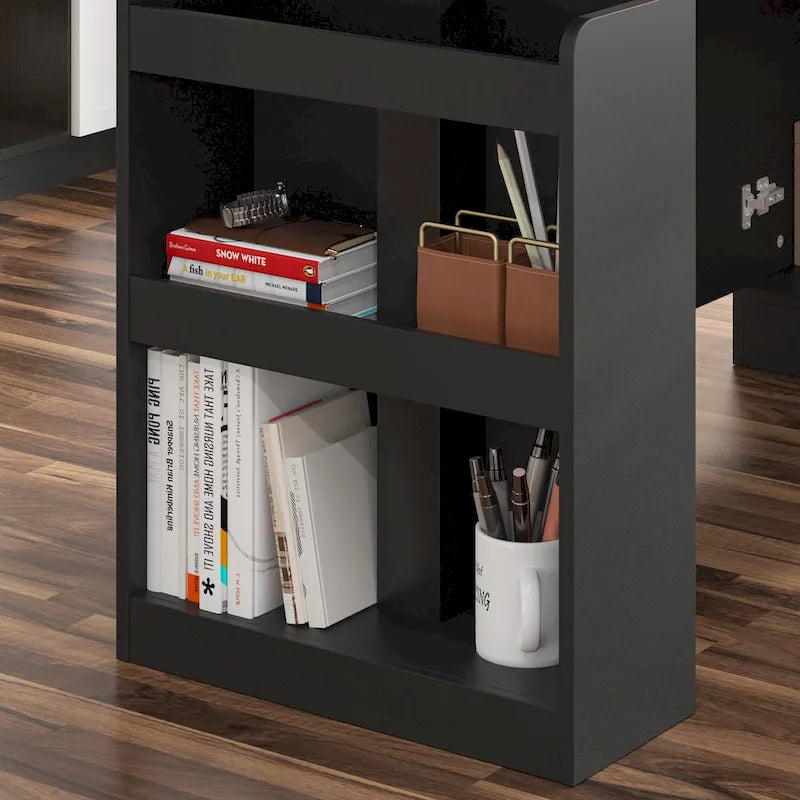 Escritorio de oficina de altura ajustable de 63" – Ergonómico para sentarse y levantarse con almacenamiento