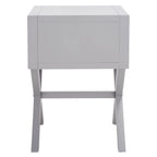 Mesa de Noche Auxiliar de 1 Cajón Estilo Campaña – Madera de Acacia, 4 Colores