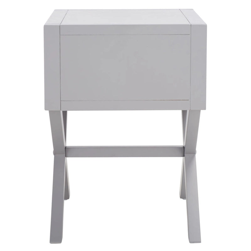 Mesa de Noche Auxiliar de 1 Cajón Estilo Campaña – Madera de Acacia, 4 Colores