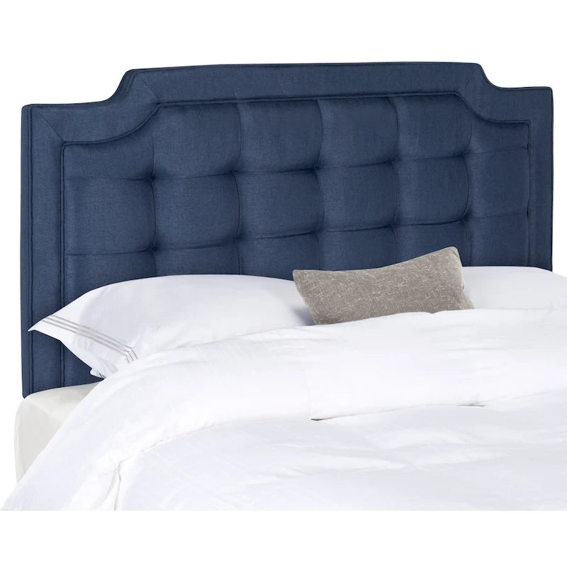 Cabecero tapizado capitoné King – Gris topo, estilo Hollywood Glam