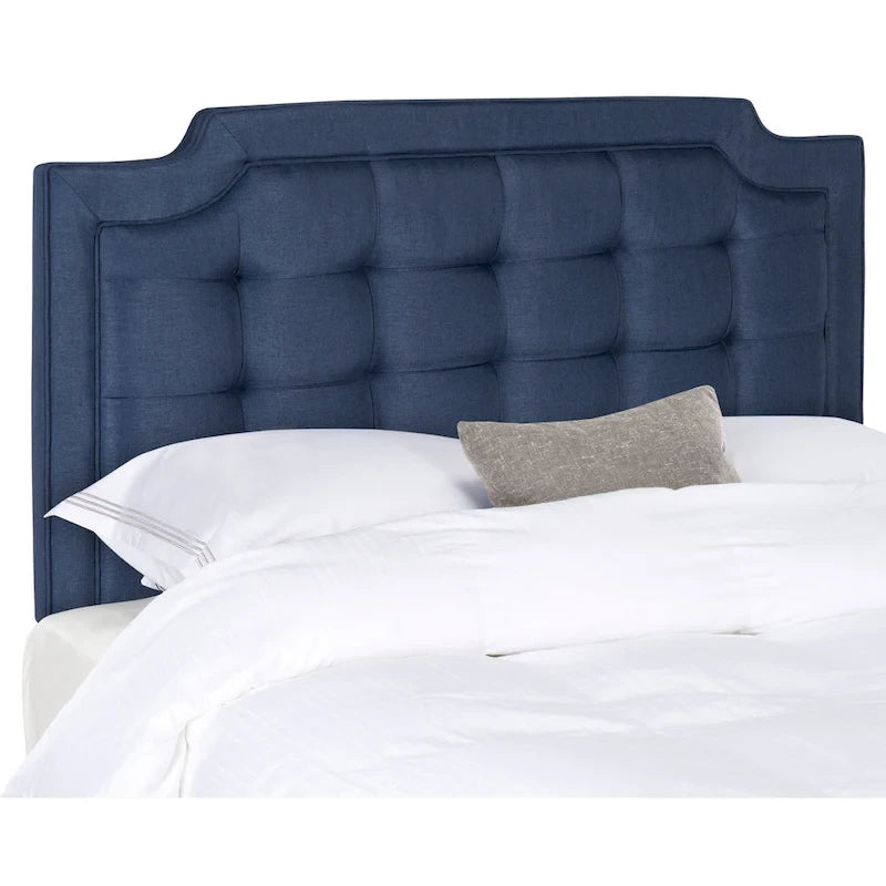Cabecero tapizado capitoné King – Gris topo, estilo Hollywood Glam