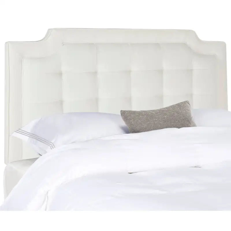 Cabecero tapizado capitoné King – Gris topo, estilo Hollywood Glam
