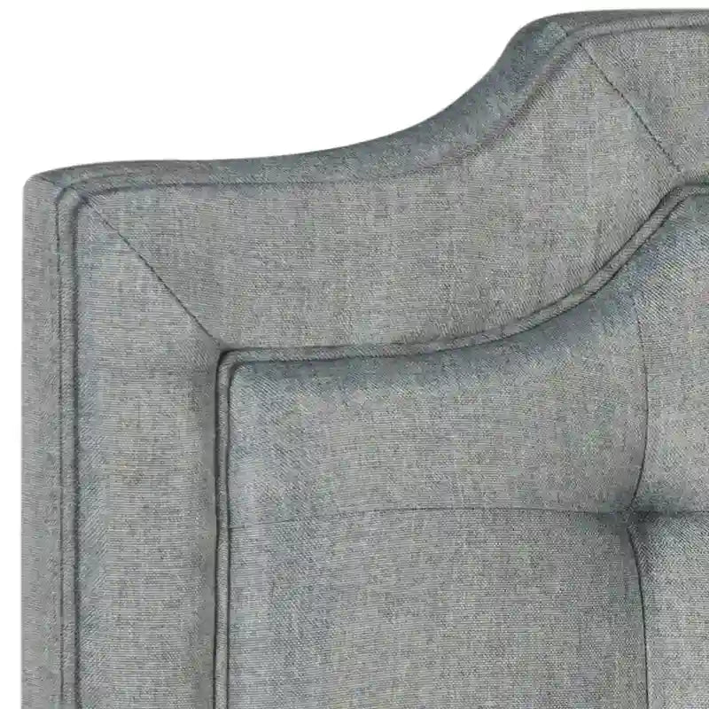 Cabecero tapizado capitoné King – Gris topo, estilo Hollywood Glam