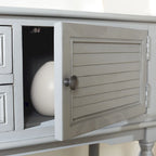 Mesa consola rústica con 2 cajones y 2 puertas – 119 cm de ancho, 4 acabados