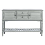 Mesa consola rústica con 2 cajones y 2 puertas – 119 cm de ancho, 4 acabados