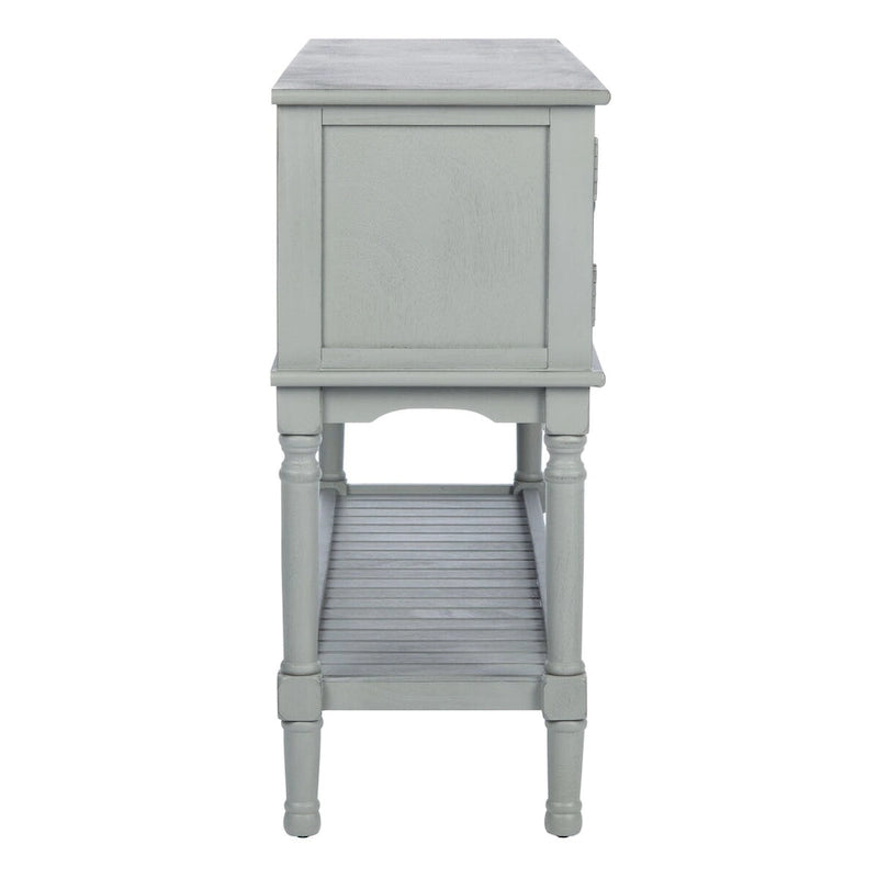 Mesa consola rústica con 2 cajones y 2 puertas – 119 cm de ancho, 4 acabados
