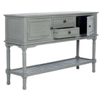 Mesa consola rústica con 2 cajones y 2 puertas – 119 cm de ancho, 4 acabados