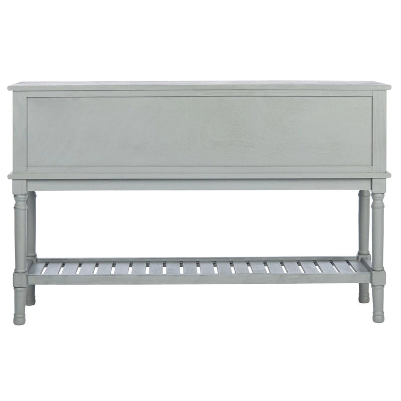 Mesa consola rústica con 2 cajones y 2 puertas – 119 cm de ancho, 4 acabados