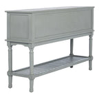 Mesa consola rústica con 2 cajones y 2 puertas – 119 cm de ancho, 4 acabados