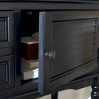 Mesa consola rústica con 2 cajones y 2 puertas – 119 cm de ancho, 4 acabados