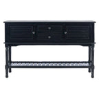 Mesa consola rústica con 2 cajones y 2 puertas – 119 cm de ancho, 4 acabados