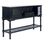 Mesa consola rústica con 2 cajones y 2 puertas – 119 cm de ancho, 4 acabados