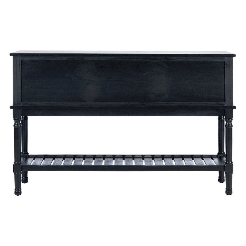 Mesa consola rústica con 2 cajones y 2 puertas – 119 cm de ancho, 4 acabados