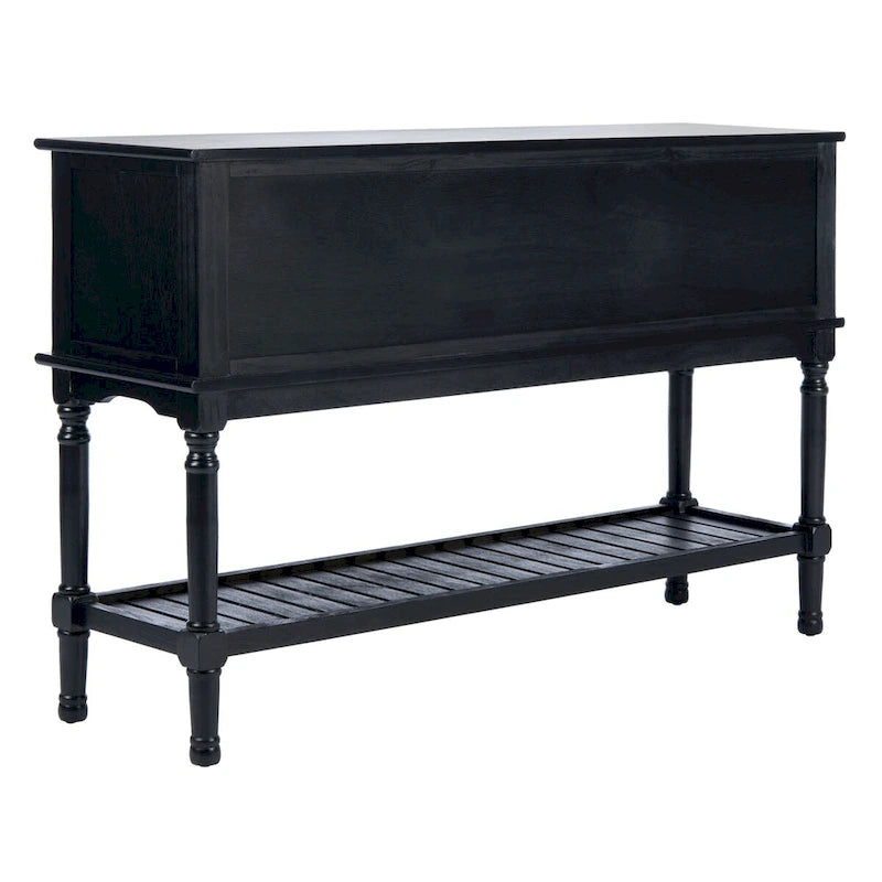 Mesa consola rústica con 2 cajones y 2 puertas – 119 cm de ancho, 4 acabados
