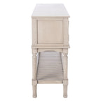 Mesa consola rústica con 2 cajones y 2 puertas – 119 cm de ancho, 4 acabados