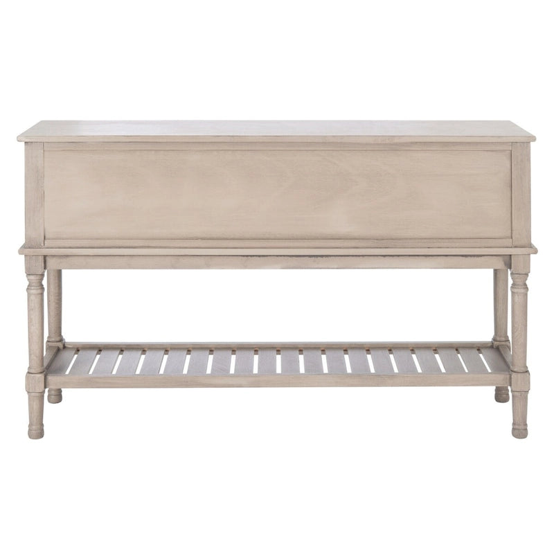Mesa consola rústica con 2 cajones y 2 puertas – 119 cm de ancho, 4 acabados
