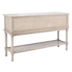 Mesa consola rústica con 2 cajones y 2 puertas – 119 cm de ancho, 4 acabados