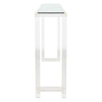 Mesa consola moderna de acrílico – Transparente, 60"An. x 10"Prof. x 30"Al.