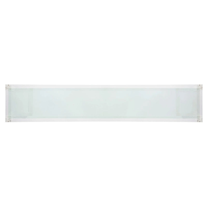 Mesa consola moderna de acrílico – Transparente, 60"An. x 10"Prof. x 30"Al.