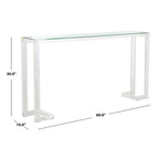 Mesa consola moderna de acrílico – Transparente, 60"An. x 10"Prof. x 30"Al.