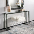 Mesa consola moderna de acrílico – Transparente, 60"An. x 10"Prof. x 30"Al.