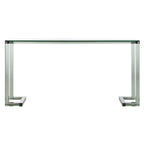 Mesa consola moderna de acrílico – Transparente, 60"An. x 10"Prof. x 30"Al.