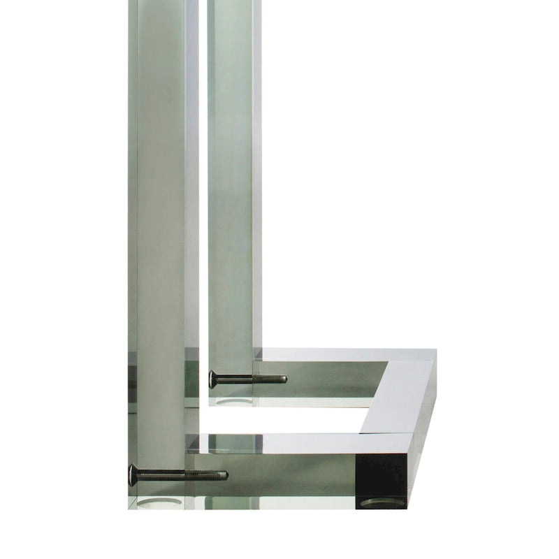 Mesa consola moderna de acrílico – Transparente, 60"An. x 10"Prof. x 30"Al.