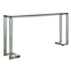 Mesa consola moderna de acrílico – Transparente, 60"An. x 10"Prof. x 30"Al.