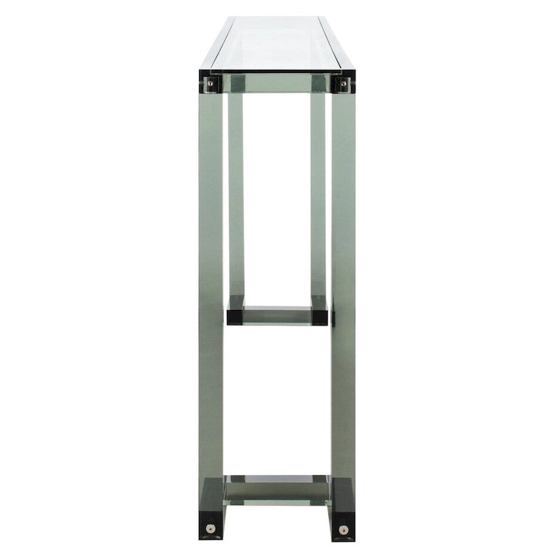 Mesa consola moderna de acrílico – Transparente, 60"An. x 10"Prof. x 30"Al.