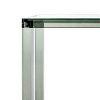 Mesa consola moderna de acrílico – Transparente, 60"An. x 10"Prof. x 30"Al.