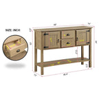 Aparador/Consola de madera maciza de 48" con 2 cajones, armarios y estante inferior