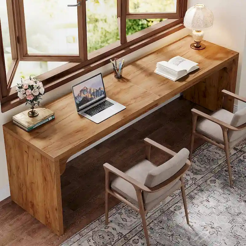Escritorio de ordenador extragrande de 70.87", escritorio doble para oficina en casa