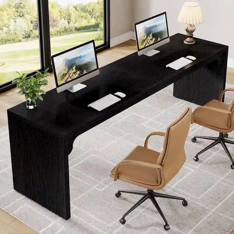 Escritorio de ordenador extragrande de 70.87", escritorio doble para oficina en casa
