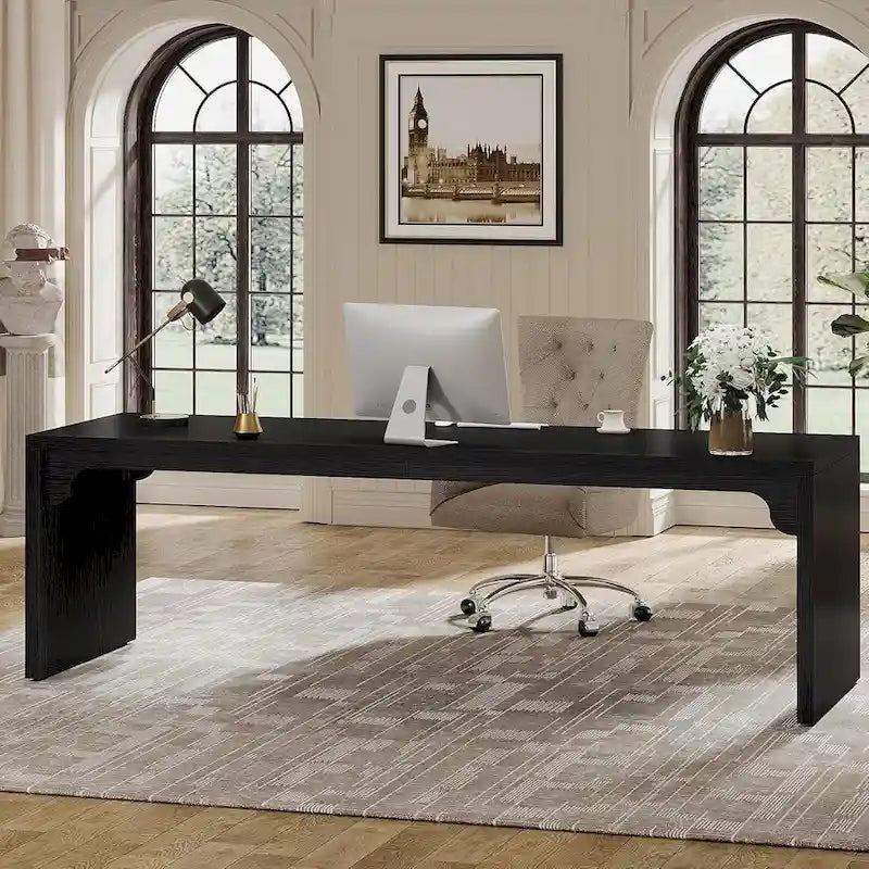 Escritorio de ordenador extragrande de 70.87", escritorio doble para oficina en casa