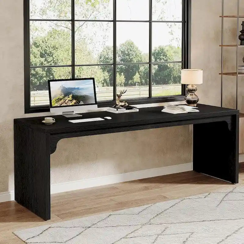 Escritorio de ordenador extragrande de 70.87", escritorio doble para oficina en casa