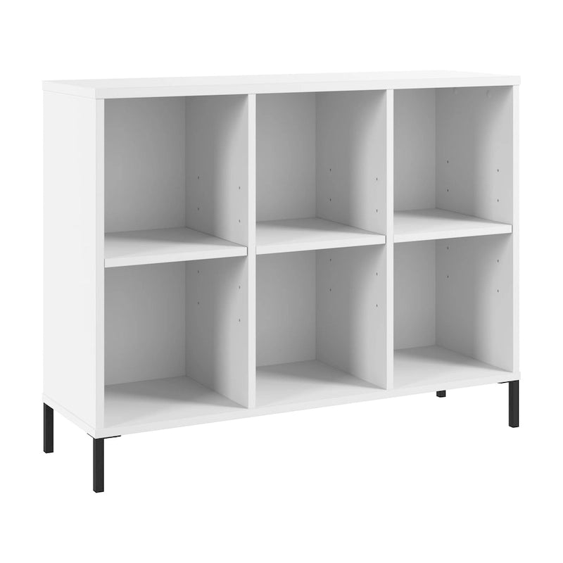 Organizador de Almacenamiento de 6 Cubos Estantería con Patas de Acero – Estantes Ajustables