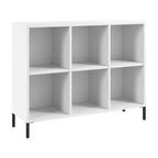 Organizador de Almacenamiento de 6 Cubos Estantería con Patas de Acero – Estantes Ajustables