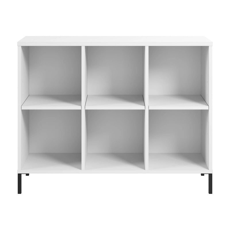 Organizador de Almacenamiento de 6 Cubos Estantería con Patas de Acero – Estantes Ajustables
